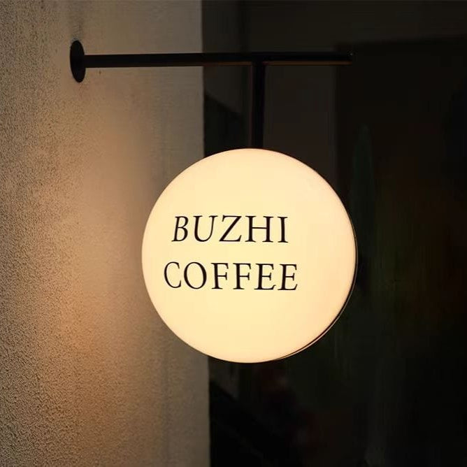 明るく美しい、アクリルと鉄製ライト付きボール看板 商品コード:【2802 - 0414 - 0203】 - CafesJapan