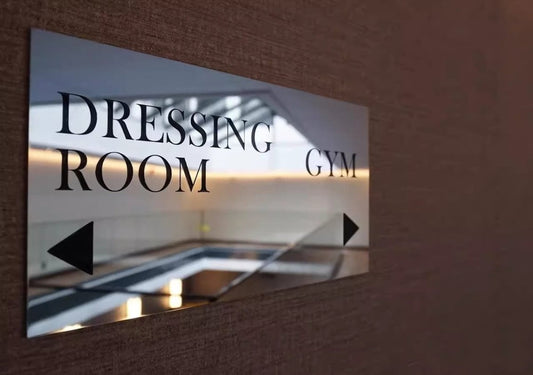 高級感のあるステンレス製、壁掛け看板 商品コード:【2802 - 0414 - 09 - 15】 - caferestaurantgoods