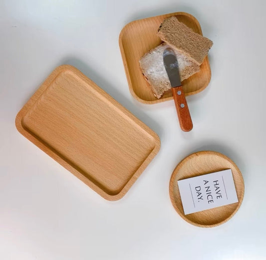 天然木製のデザートプレート 商品コード【4202 - 0331 - 46 - 50】 - caferestaurantgoods