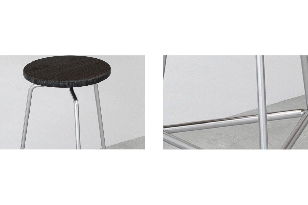 木製天板と鉄製脚のバーチェア - caferestaurantgoods