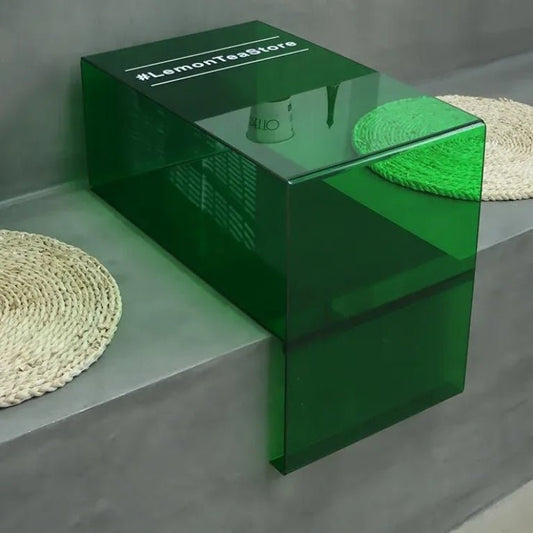 アクリル製コーヒーテーブル 「オリジナルLOGO印刷対応」 商品コード【2402 - 0406 - 9295】 - caferestaurantgoods