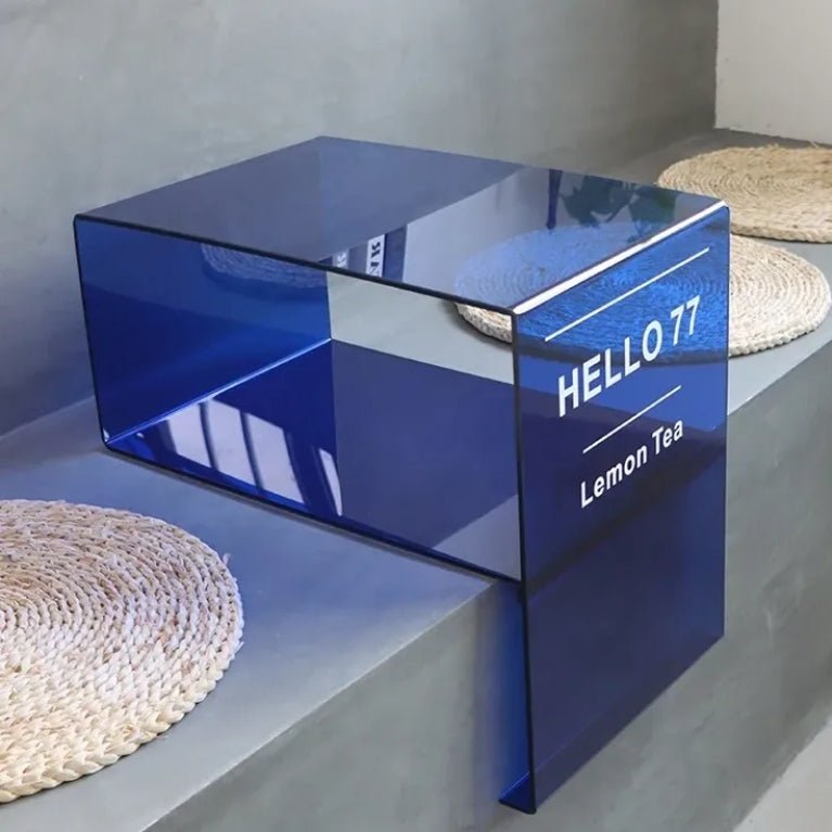 アクリル製コーヒーテーブル 「オリジナルLOGO印刷対応」 商品コード【2402 - 0406 - 9295】 - caferestaurantgoods