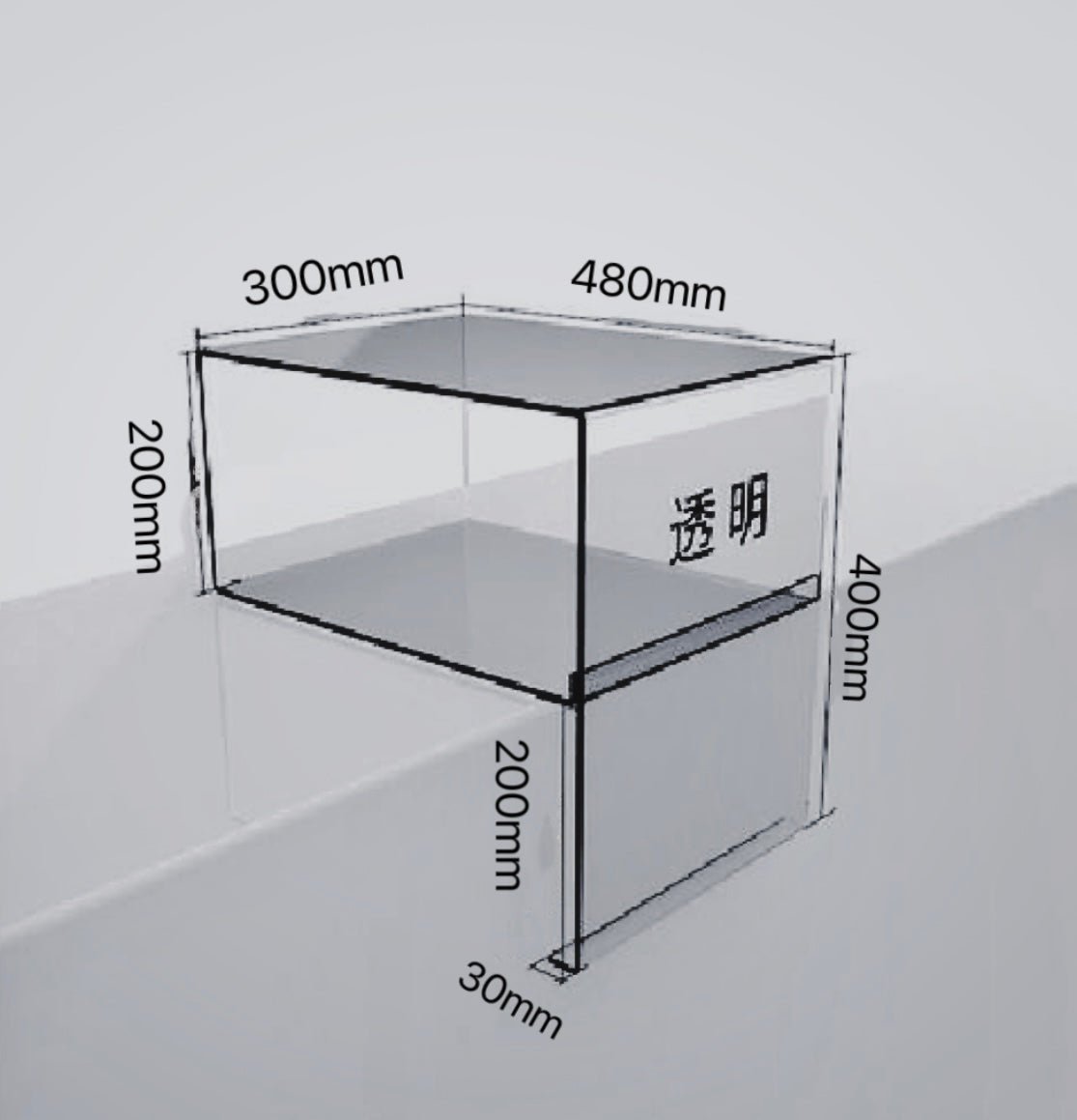 アクリル製コーヒーテーブル 「オリジナルLOGO印刷対応」 商品コード【2402 - 0406 - 9295】 - caferestaurantgoods