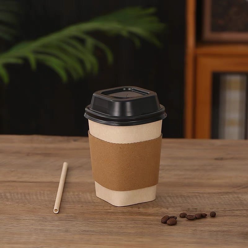 PLA素材四角形コーヒー紙コップ 商品コート【4202 - 0331 - 6061】 - caferestaurantgoods