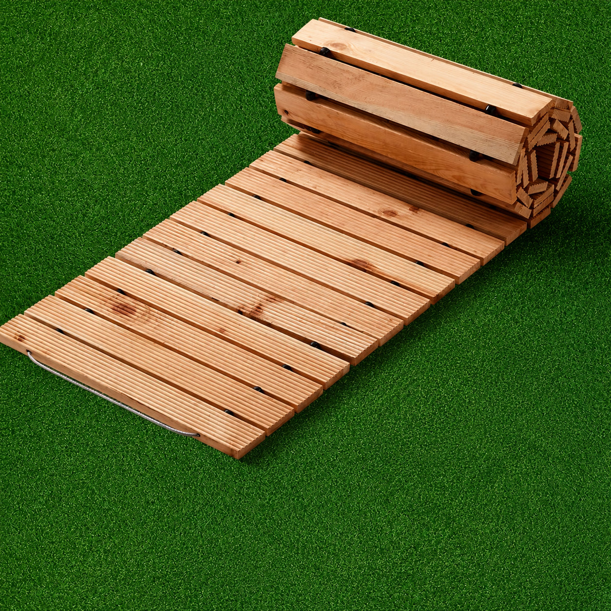 Wooden Garden Path Roll-Up Non-Slip Outdoor Patio Deck Wedding Party Decoration Easy to Install