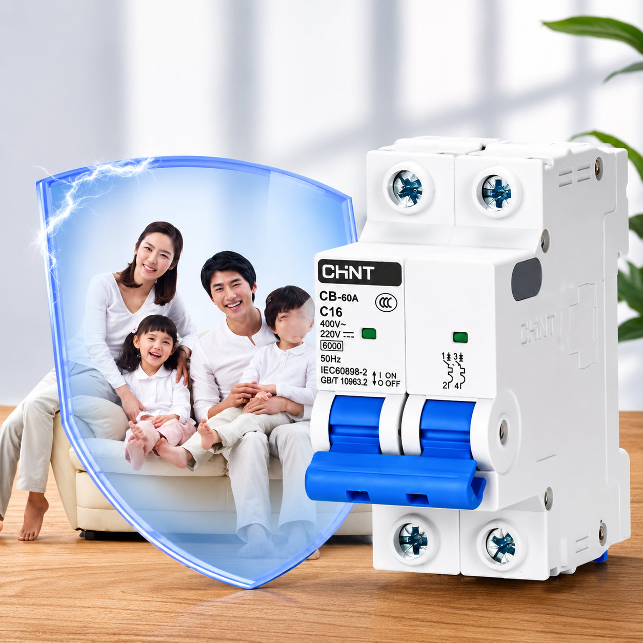 交直流通用 小型断路器 CB-60A/CB-125A 1P/2P 6A～125A 過負荷・短絡保護 IEC準拠