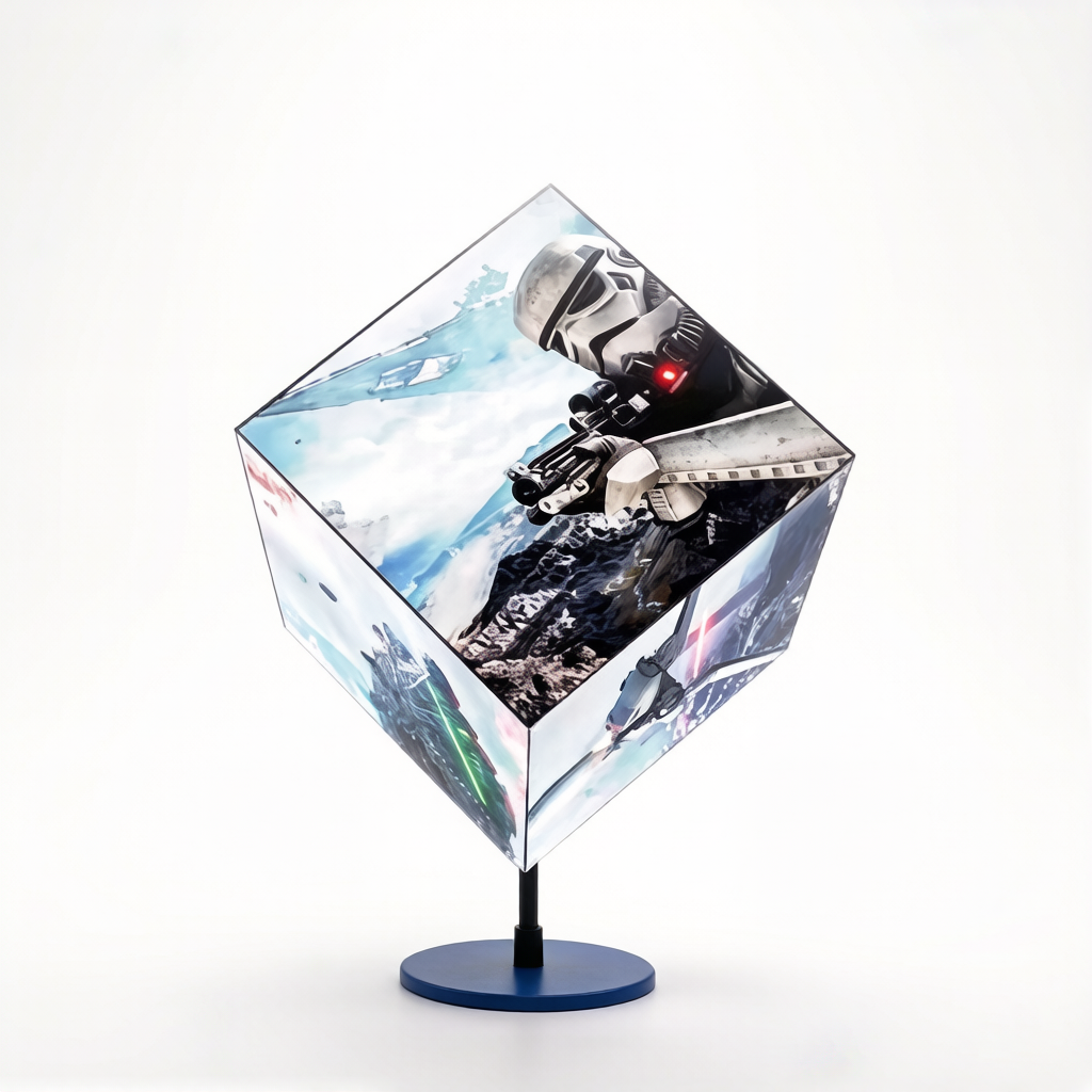 キューブ・ビジョン看板-LEDアニメディスプレイ