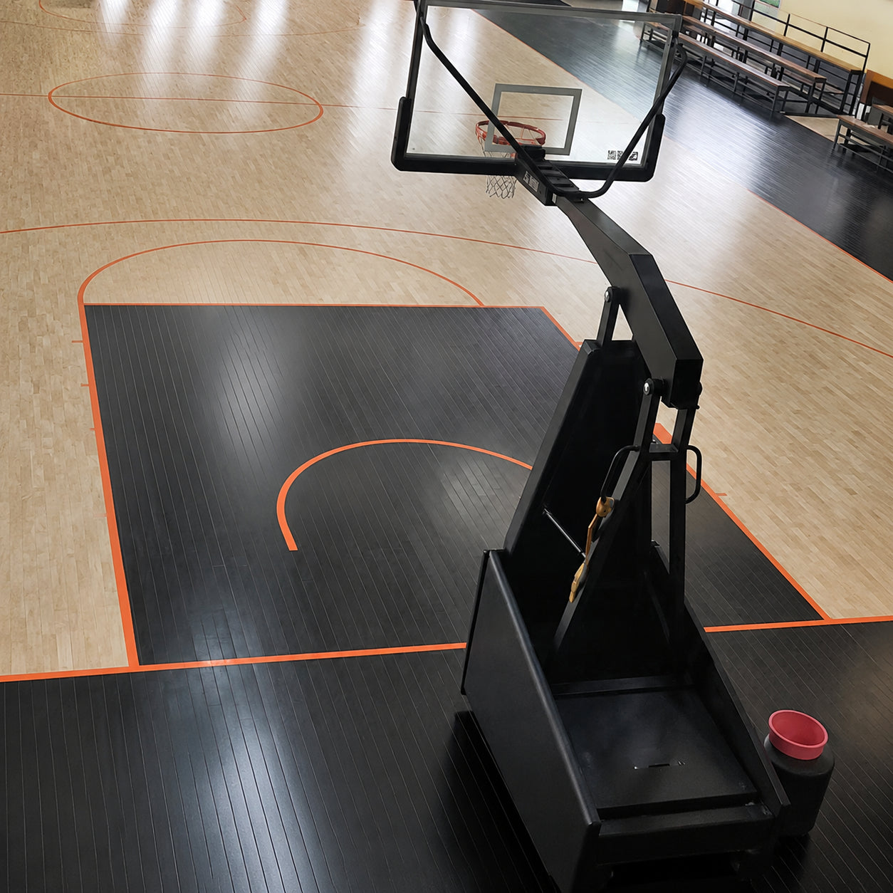 Solid Maple and Birch Hardwood Sports Flooring, Anti-Slip, for Basketball, Badminton, and Dance Studios