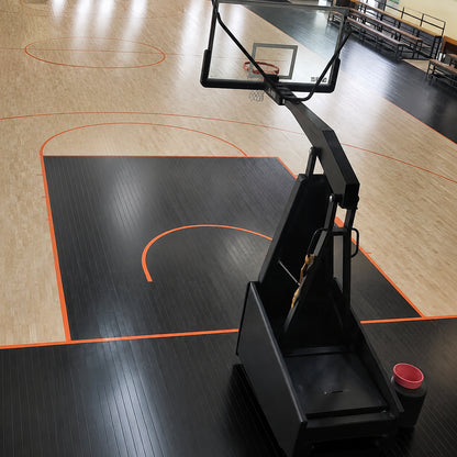 Solid Maple and Birch Hardwood Sports Flooring, Anti-Slip, for Basketball, Badminton, and Dance Studios