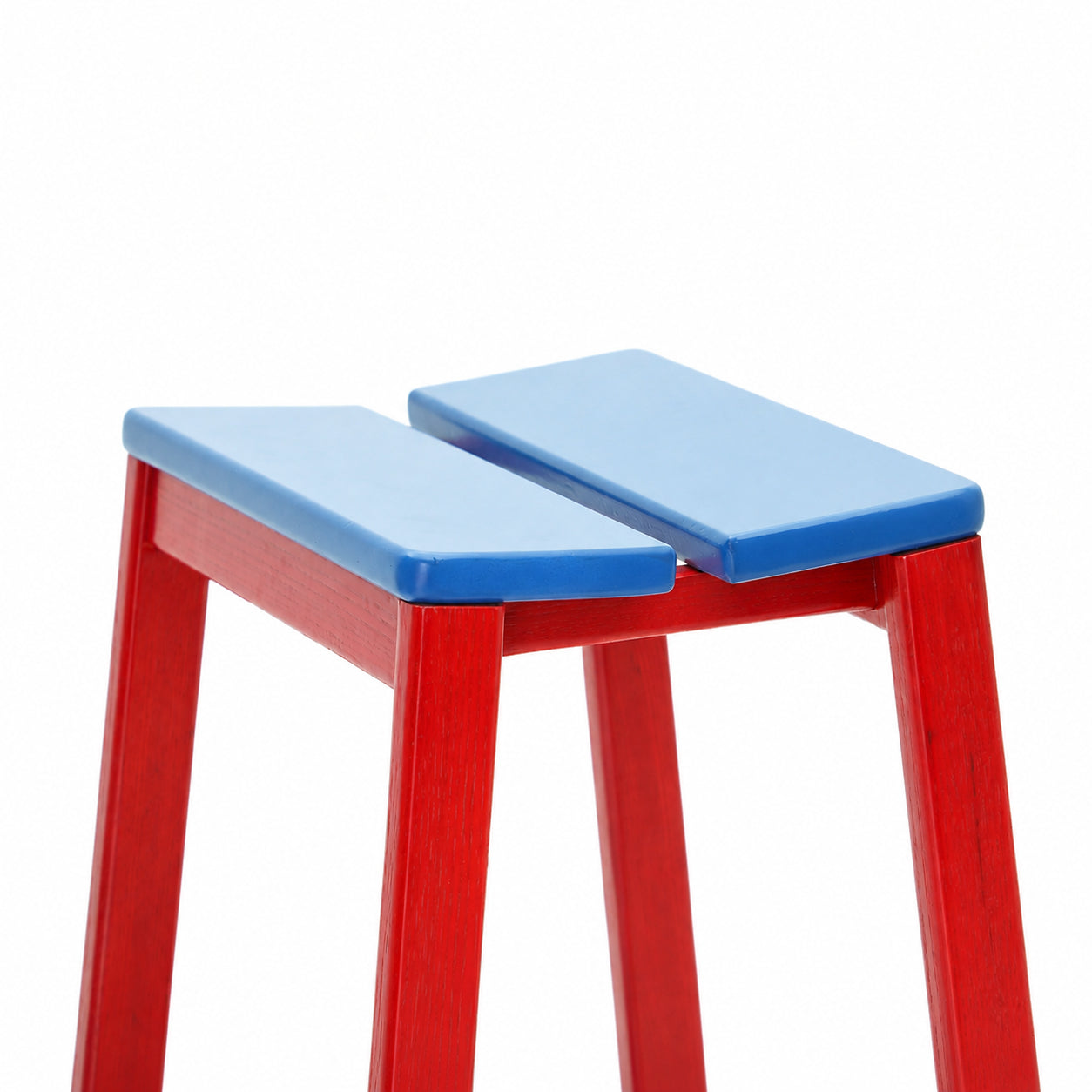 [Free Shipping] Modern Colorful High Stool, Solid Wood Bar Chair, Cafe, Dining, Office, Ergonomic Design, Weight Capacity, No Cushion, 41x39x77cm