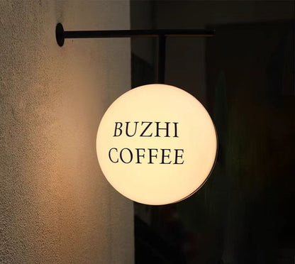 明るく美しい、アクリルと鉄製ライト付きボール看板　商品コード：【2802 - 0414 - 0203】 - CafesJapan