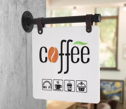 プレキシガラス、壁掛けプレート看板　商品コード：【2802 - 0414 - 04 - 08 - 38 - 42】 - CafesJapan