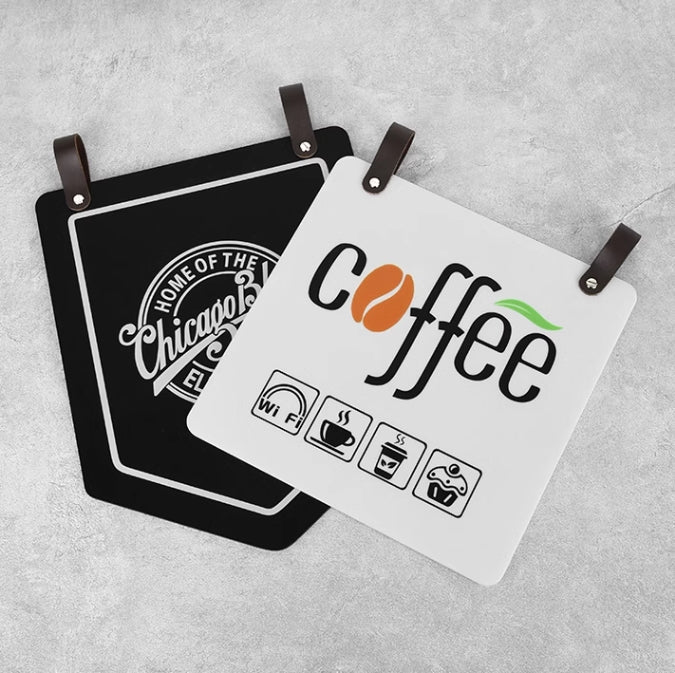 プレキシガラス、壁掛けプレート看板　商品コード：【2802 - 0414 - 04 - 08 - 38 - 42】 - CafesJapan