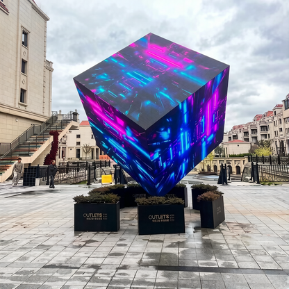 キューブ・ビジョン看板-LEDアニメディスプレイ