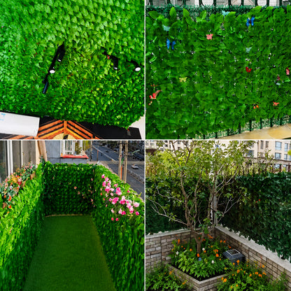 フェイクグリーン 壁面緑化 人工観葉植物 パネル 屋外用 フェンス 目隠し 装飾 1m×1m 簡単取付