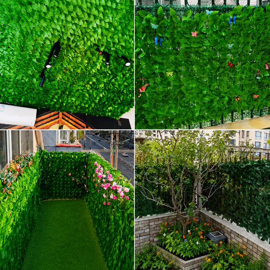 フェイクグリーン 壁面緑化 人工観葉植物 パネル 屋外用 フェンス 目隠し 装飾 1m×1m 簡単取付