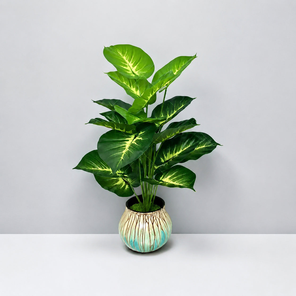 高級感あふれるフェイクグリーン ストレリチア 観葉植物 人工 インテリア リビング オフィス 装飾 大型 造花 60cm 4枚セット