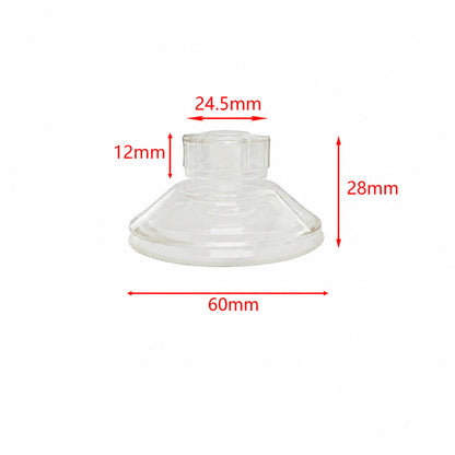強力吸着 ネジ式吸盤3点セット 透明 40mm/60mm ガラス・タイル用 防水 防滑 再使用可能