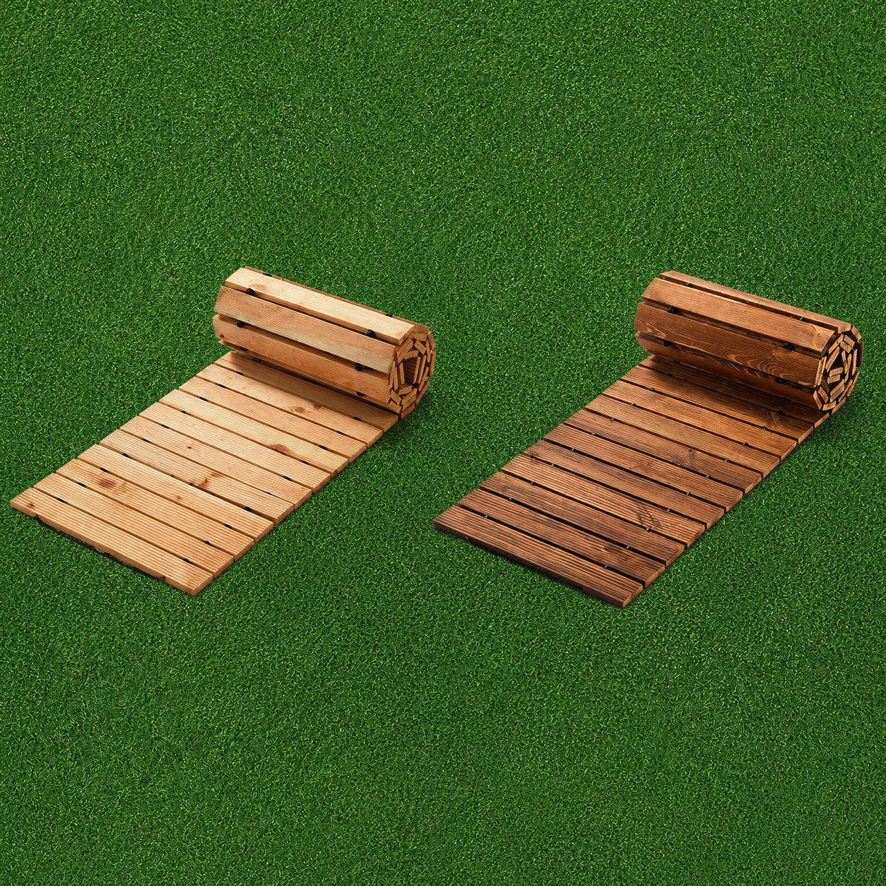 Wooden Garden Path Roll-Up Non-Slip Outdoor Patio Deck Wedding Party Decoration Easy to Install