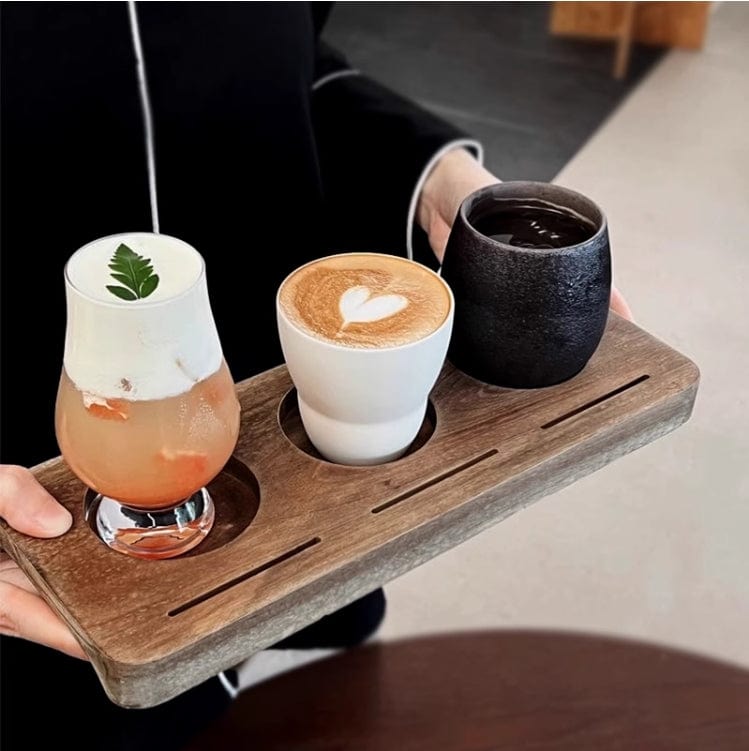温かみのある木と透明感のあるガラスのコントラストセット 商品コード：【4202 - 0331 - 20212223】 - CafesJapan