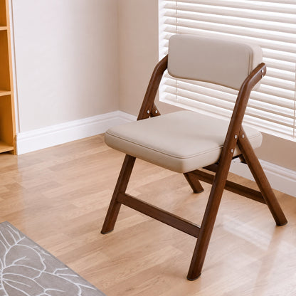 Foldable Chair for Living/Dining Room, Compact Storage, Comfortable Backrest, Wood-Grain Retro Style, Space-Saving, Folds in 1 Second