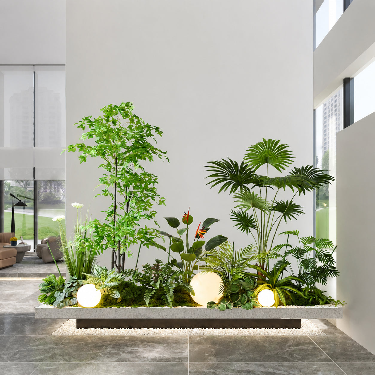 本物そっくり！人工観葉植物 造花 アレンジメント 玄関 階段下 コーナー装飾 インテリア グリーン シミュレーション 植物
