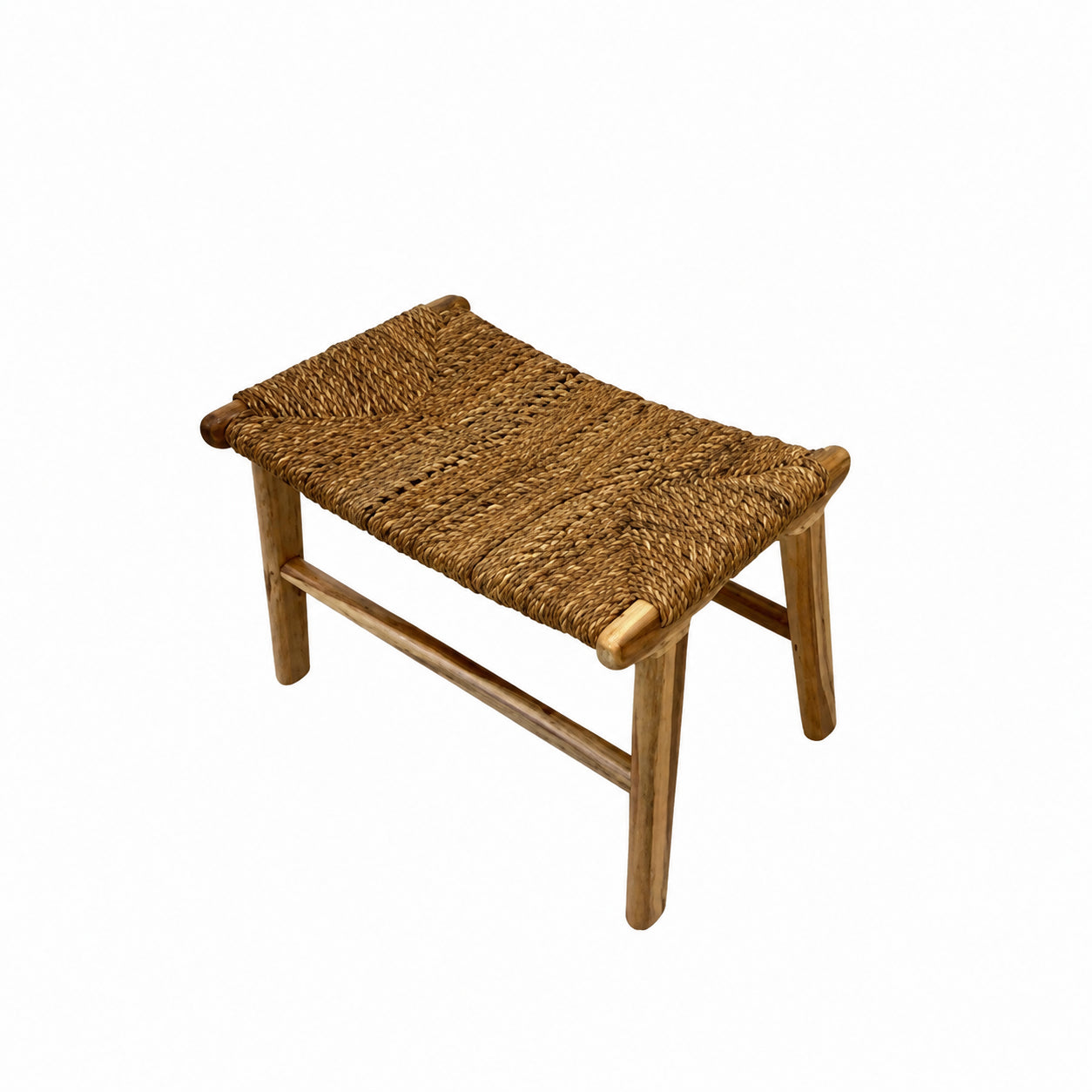 Rattan Woven Single-Seater Relax Chair, Solid Wood, Natural & Simple, Perfect for Balcony/Living Room