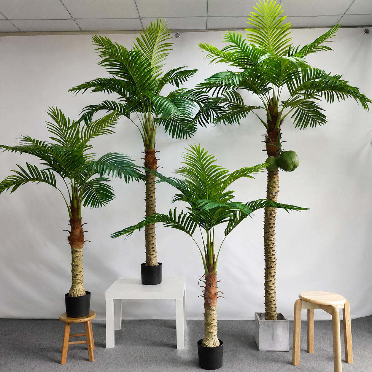 フェイクヤシ 大型 観葉植物 造花 シミュレーション ヤシの木 インテリア 装飾 フェイクグリーン 落ち着き ある 雰囲気