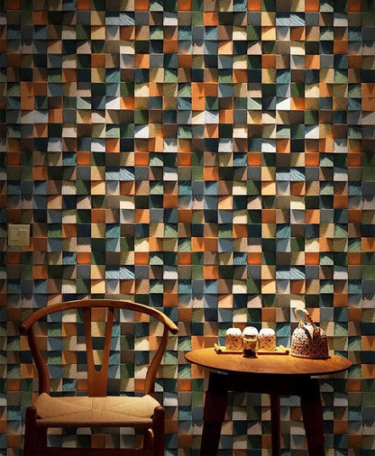 Wooden Block Wall