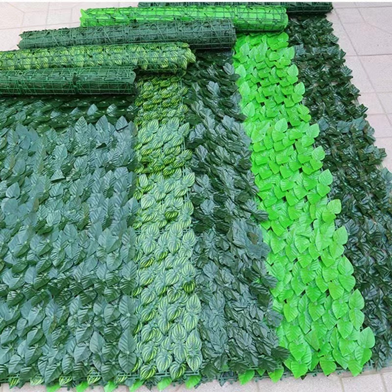 フェイクグリーン 壁面緑化 人工観葉植物 パネル 屋外用 フェンス 目隠し 装飾 1m×1m 簡単取付