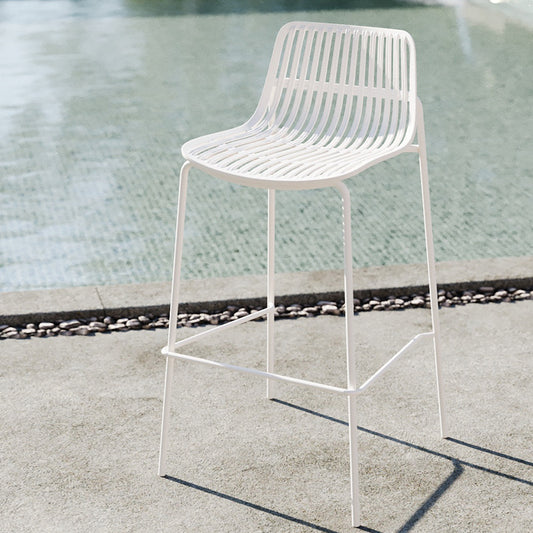 Nordic Design Tall Bar Stool, Cafe Style Stool, Iron & Plastic, Stylish, Compact High Stool, Dining Bar Chair