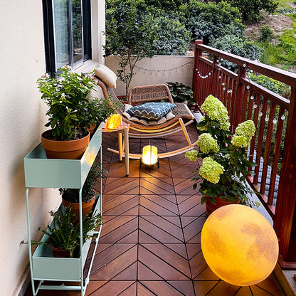 防腐木材フローリング 屋外 バルコニー 庭 自分で敷く ヘリンボーン 防水 防虫 カチッと設置 DIY