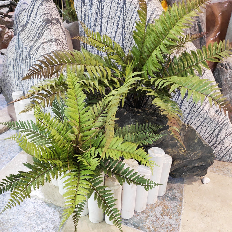 高品質フェイクグリーン ソフトゴム製 シダ植物  観葉植物 人工観葉 インテリア 飾り 造花 壁掛け 卓上 おしゃれ 北欧風 リアル 手入れ不要