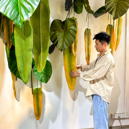 Realistic! Large Faux Banana Leaf & Vine Garland Wall Hanging Decoration with a Real Touch