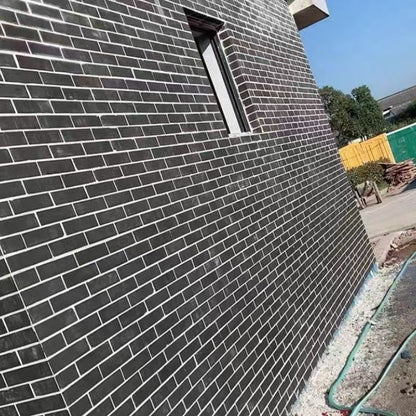 レトロな青レンガタイル 復古調 壁タイル 小判型 中式建築 古建用 天然石素材 高耐久