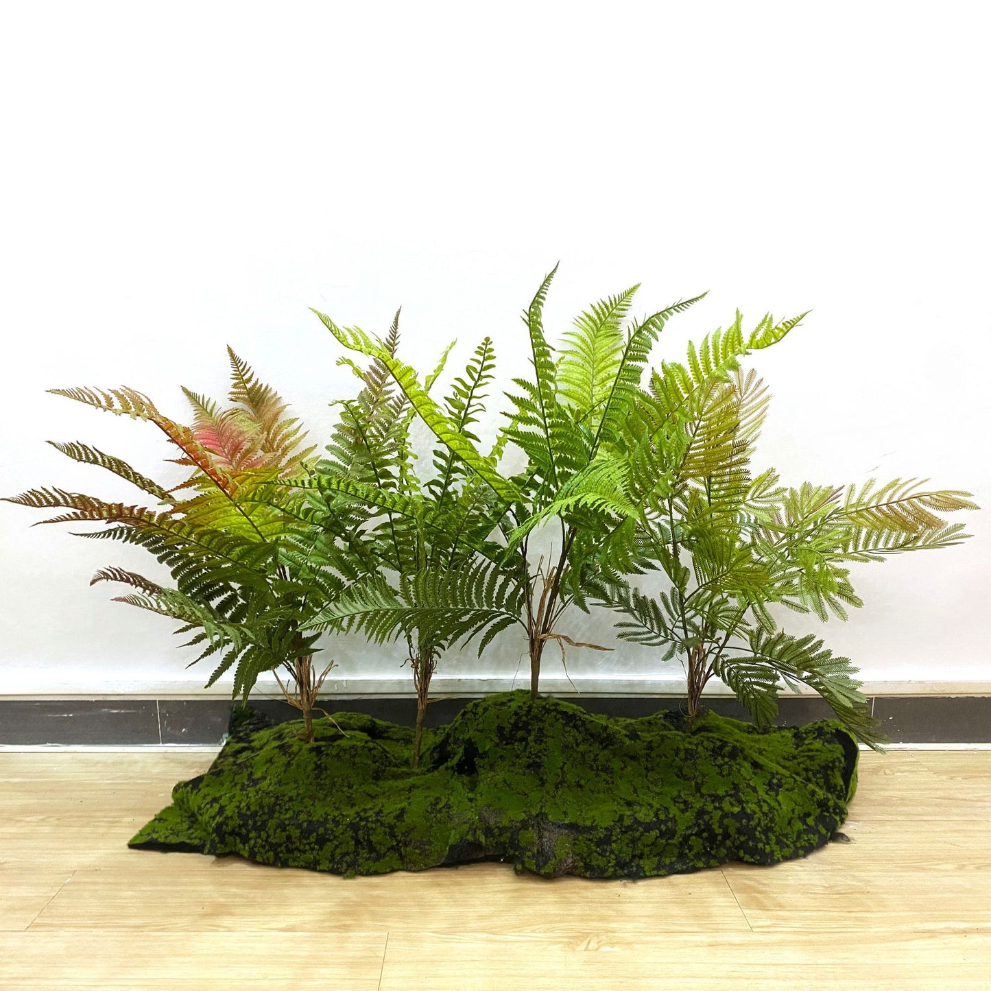 高品質フェイクグリーン ソフトゴム製 シダ植物  観葉植物 人工観葉 インテリア 飾り 造花 壁掛け 卓上 おしゃれ 北欧風 リアル 手入れ不要