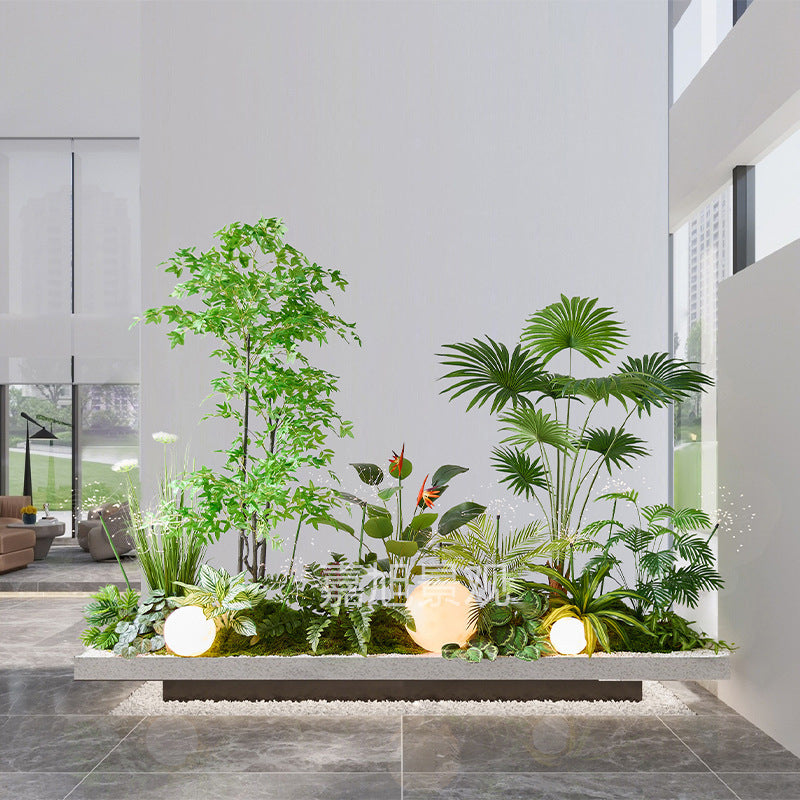 本物そっくり！人工観葉植物 造花 アレンジメント 玄関 階段下 コーナー装飾 インテリア グリーン シミュレーション 植物