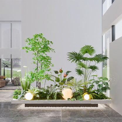 本物そっくり！人工観葉植物 造花 アレンジメント 玄関 階段下 コーナー装飾 インテリア グリーン シミュレーション 植物
