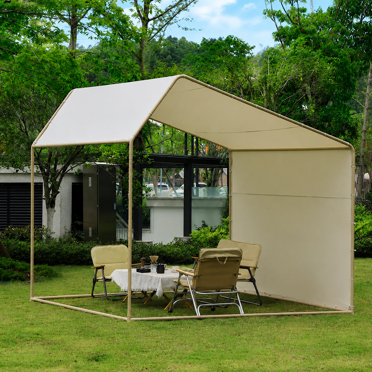 折りたたみ式テント 屋外マーケット用 ポップアップテント 3x3m 防水 日よけ 簡易設営 広告用ブース イベント用