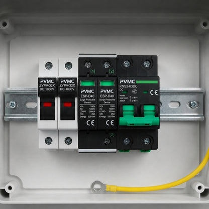太陽光発電用DCコンバイナーボックス IP65 DC600V SPD・ブレーカ内蔵 CE認証 2回路入力対応