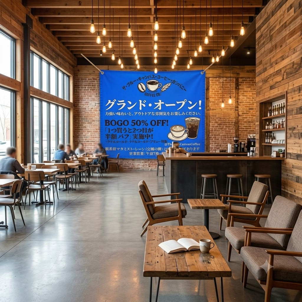 カスタムPVCバナー 透光性・防風ネット生地 屋外用広告横断幕 メッシュバナー 耐候性優れた印刷可能なビニールバナー