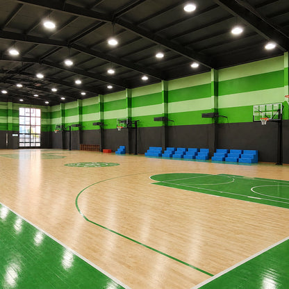 【天然無垢材】スポーツフロア バスケットボールコート 体育館 実木運動フローリング 防振 環境対応 工場直送 カスタム対応