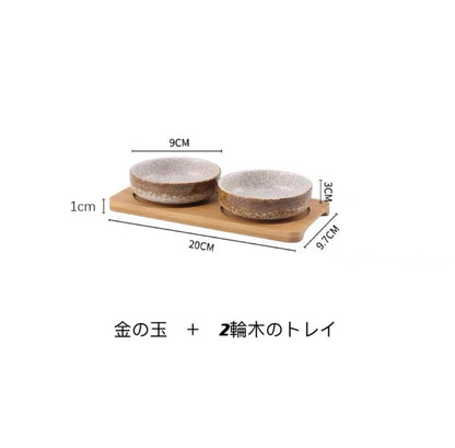 おしゃれで機能的な木製テーブルと陶器製ソースボウルセット - caferestaurantgoods