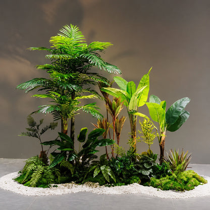 本物そっくり！人工観葉植物 造花 アレンジメント 玄関 階段下 コーナー装飾 インテリア グリーン シミュレーション 植物