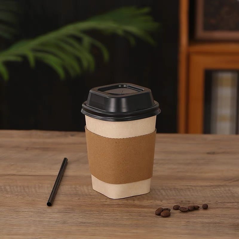 PLA素材四角形コーヒー紙コップ　商品コート【4202 - 0331 - 6061】　 - caferestaurantgoods