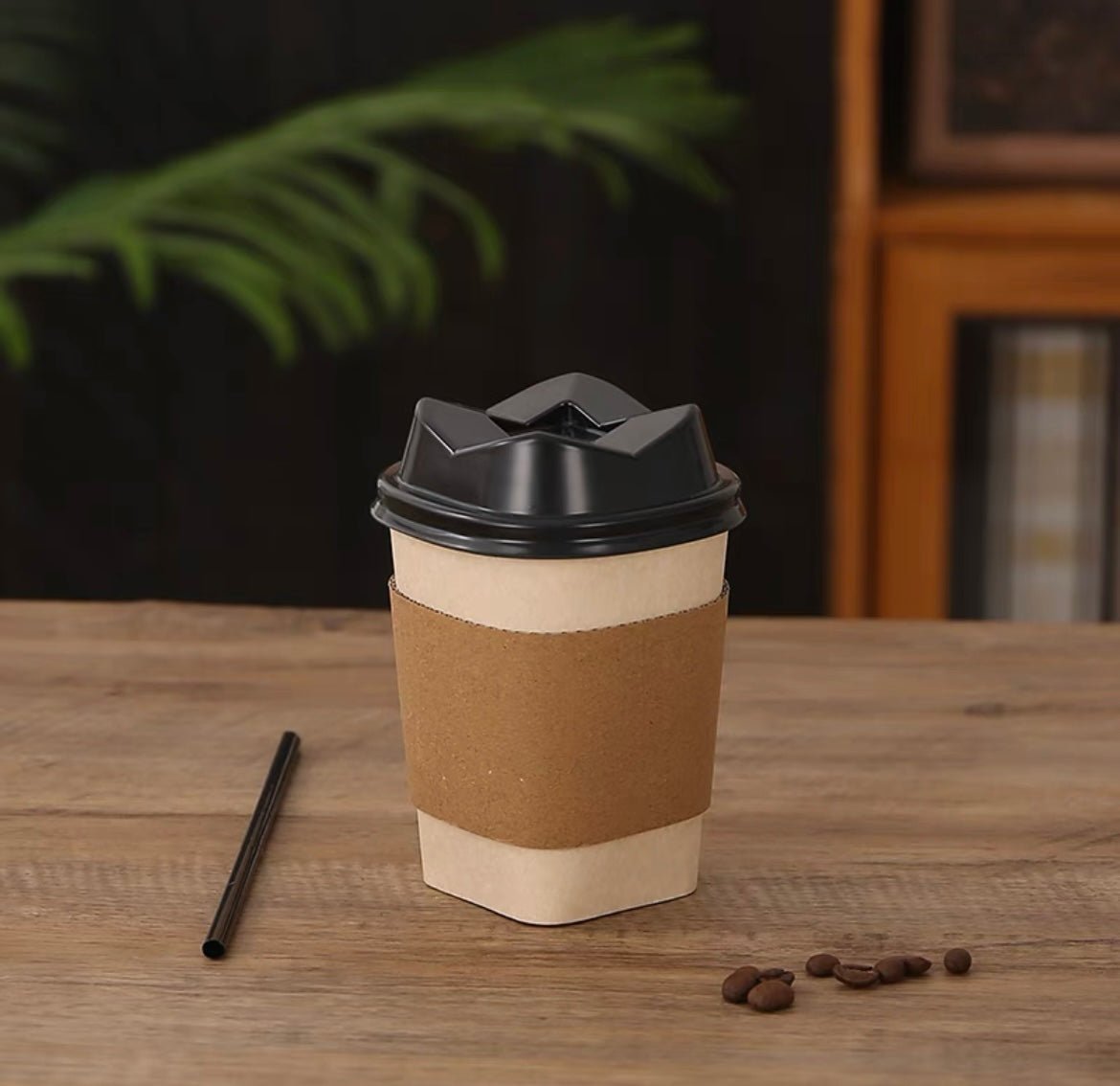 PLA素材四角形コーヒー紙コップ　商品コート【4202 - 0331 - 6061】　 - caferestaurantgoods